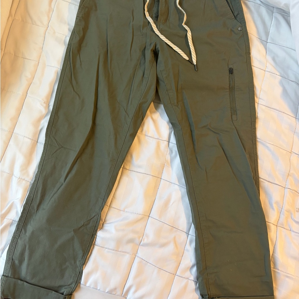 Womens Olive Green Drawstring Pants
